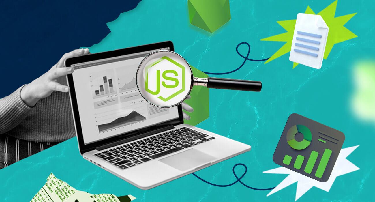 Node.js performance monitoring dashboard displaying key metrics and charts for debugging and optimizing Node.js applications in production environments.