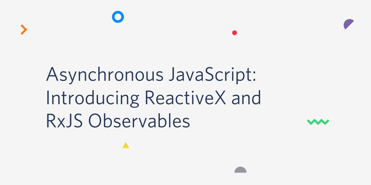 Conceptual image illustrating ReactiveX (RxJS) for managing asynchronous JavaScript and Node.js data streams with observables and operators.