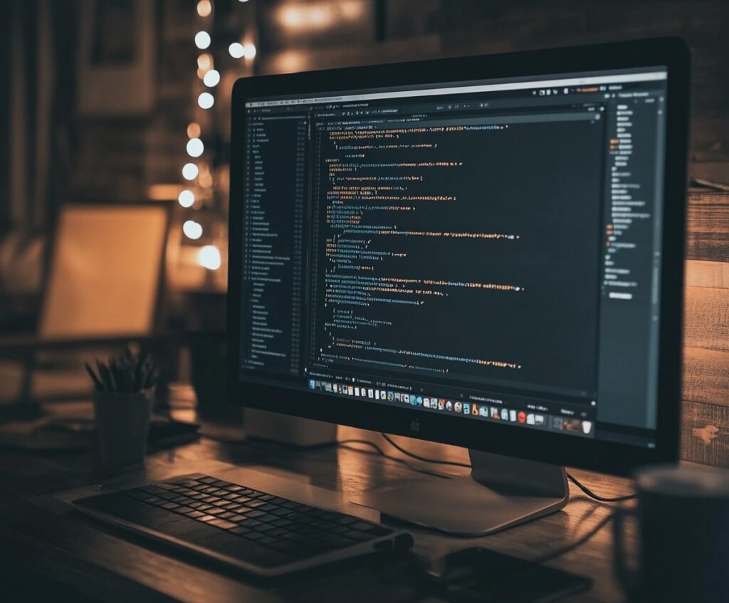 Illustration depicting efficient state management concepts in React Native, with mobile app components connected by data flow for optimized performance and user experience.